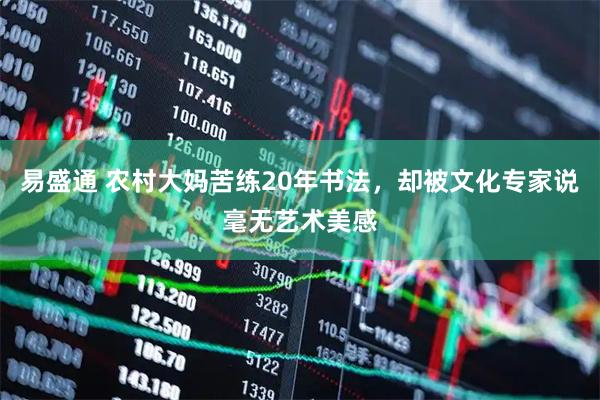易盛通 农村大妈苦练20年书法，却被文化专家说毫无艺术美感