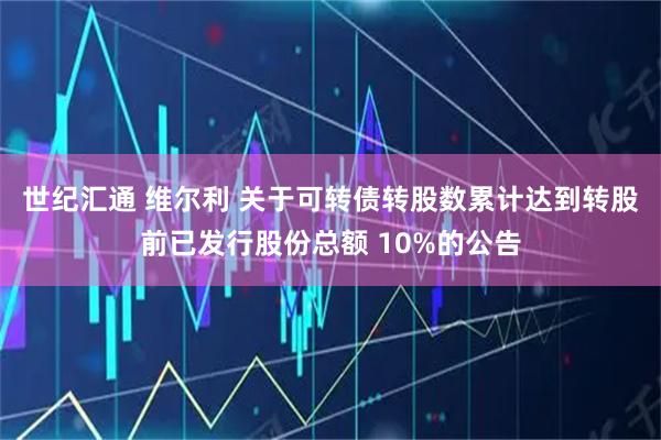 世纪汇通 维尔利 关于可转债转股数累计达到转股前已发行股份总额 10%的公告