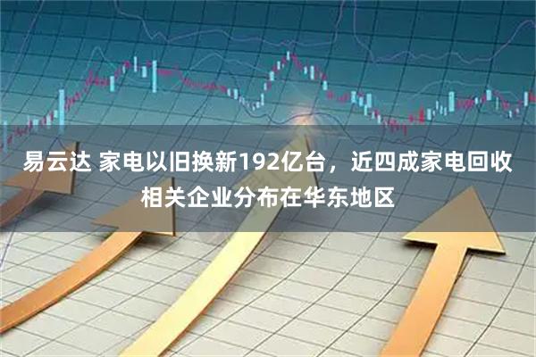 易云达 家电以旧换新192亿台，近四成家电回收相关企业分布在华东地区