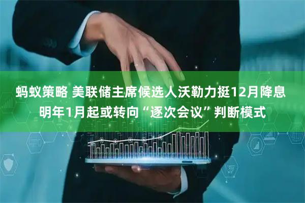 蚂蚁策略 美联储主席候选人沃勒力挺12月降息 明年1月起或转向“逐次会议”判断模式